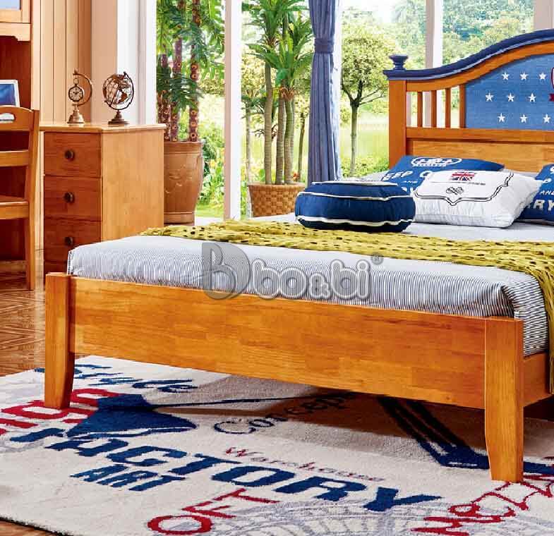 Giường ngủ cho bé trai gỗ sồi oak BBJY YS17G-2